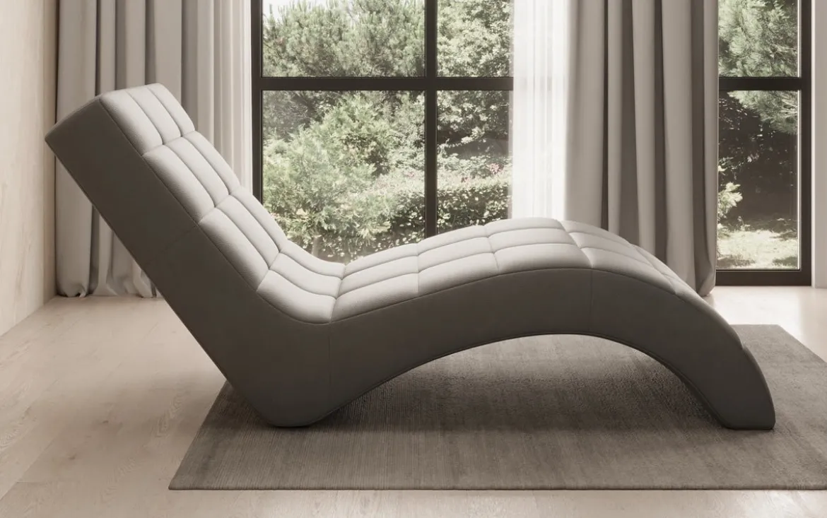Designer Relax-Liege Nela in Echtleder