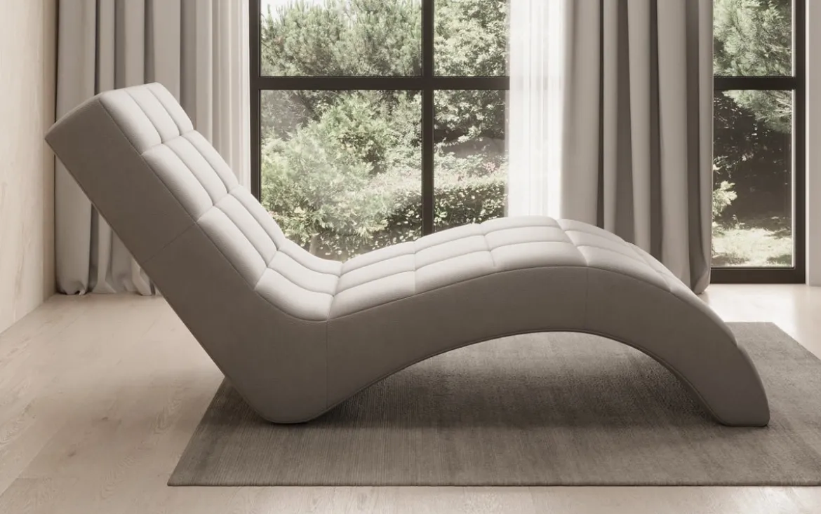 Designer Relax-Liege Nela in Echtleder