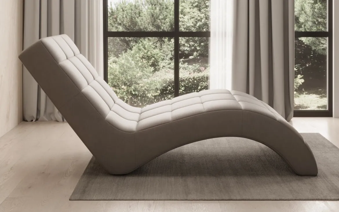 Designer Relax-Liege Nela in Echtleder