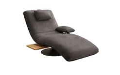Designer Relax-Liege Velor Samt mit Drehfunktion und Beistelltisch