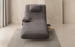 Designer Relax-Liege Velor Samt mit Drehfunktion und Beistelltisch