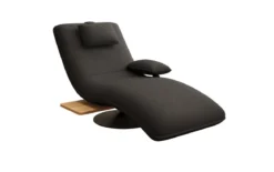 Designer Relax-Liege Velor Stoff mit Drehfunktion und Beistelltisch