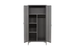 Designer Schrank Piring - in schlichtem Grau