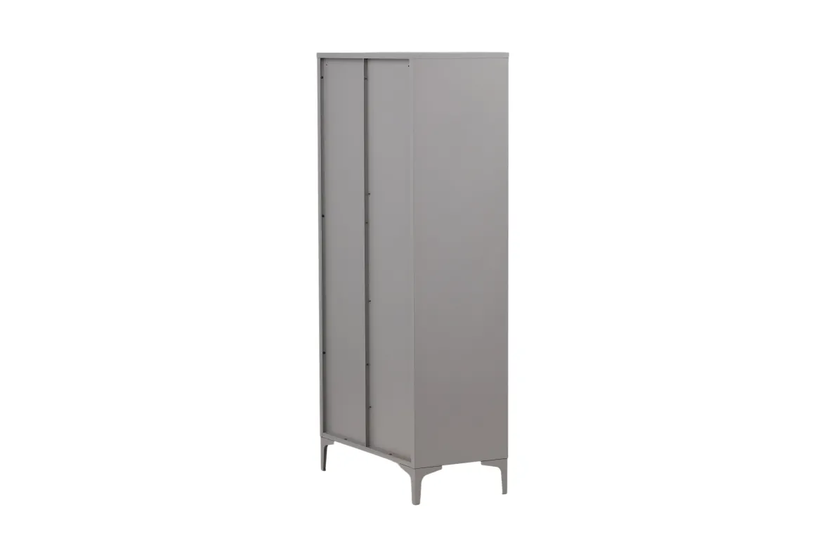Designer Schrank Piring - in schlichtem Grau