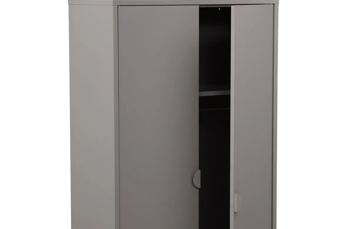 Designer Schrank Piring - in schlichtem Grau