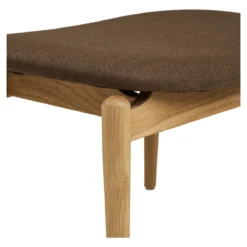 Designer Sessel Agnar Set mit Beistellhocker aus Eiche