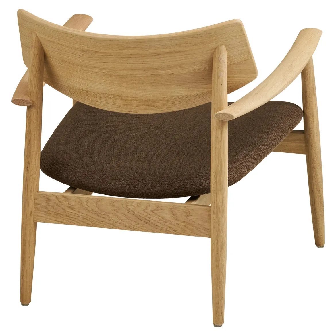 Designer Sessel Agnar Set mit Beistellhocker aus Eiche