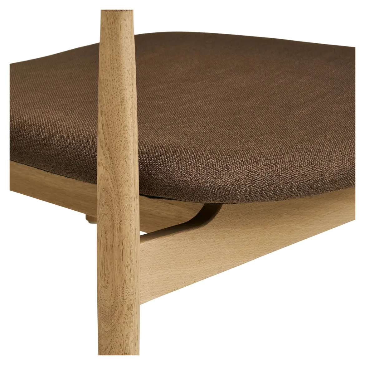 Designer Sessel Agnar Set mit Beistellhocker aus Eiche