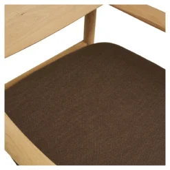 Designer Sessel Agnar Set mit Beistellhocker aus Eiche