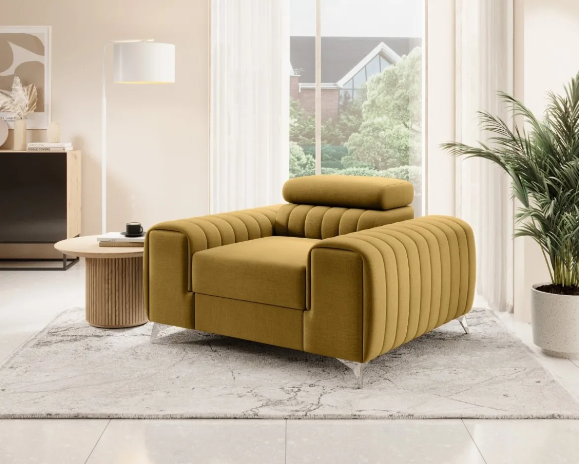 Designer Sessel Linuro mit verstellbarer Kopflehne