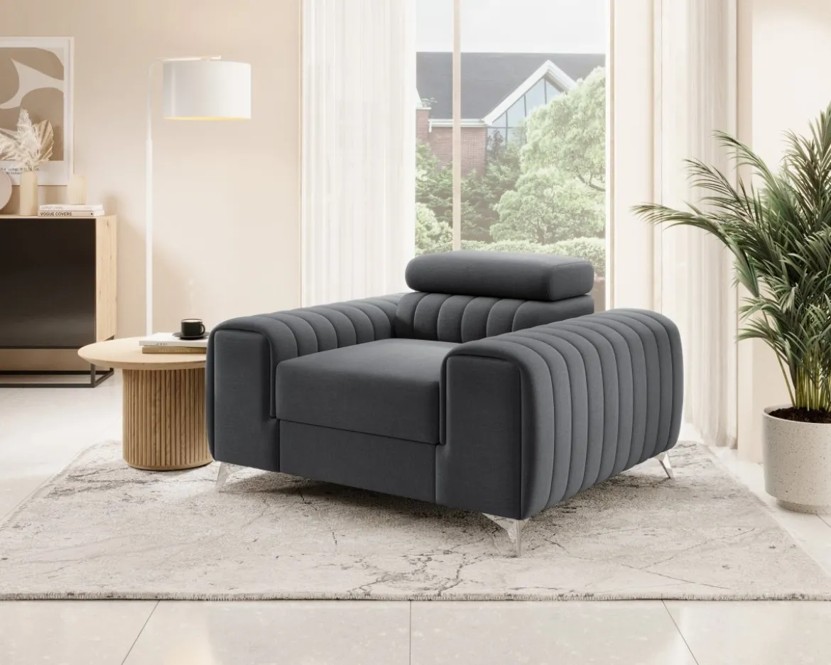 Designer Sessel Linuro mit verstellbarer Kopflehne