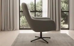 Designer Sessel Ren 360° Drehfunktion in Echtleder