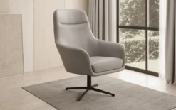 Designer Sessel Ren 360° Drehfunktion in Echtleder