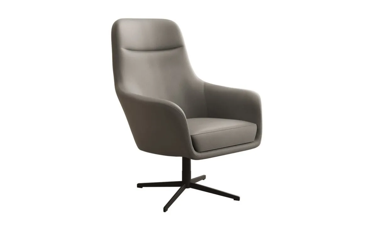 Designer Sessel Ren 360° Drehfunktion in Echtleder