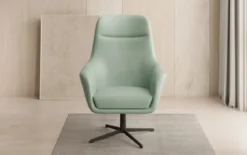 Designer Sessel Ren 360° Drehfunktion in Echtleder