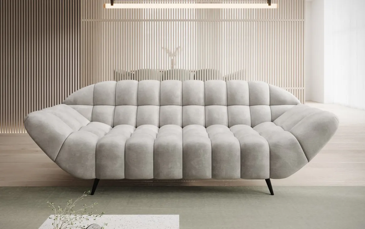 Designer 2 Sitzer Sofa Amora in Samt