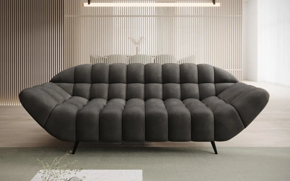 Designer 2 Sitzer Sofa Amora in Samt