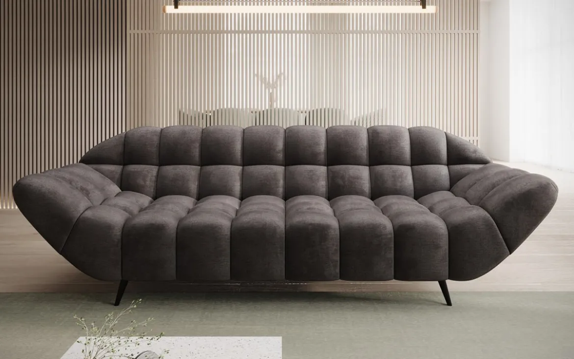 Designer 3 Sitzer Sofa Amora in Samt