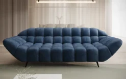 Designer 3 Sitzer Sofa Amora in Samt