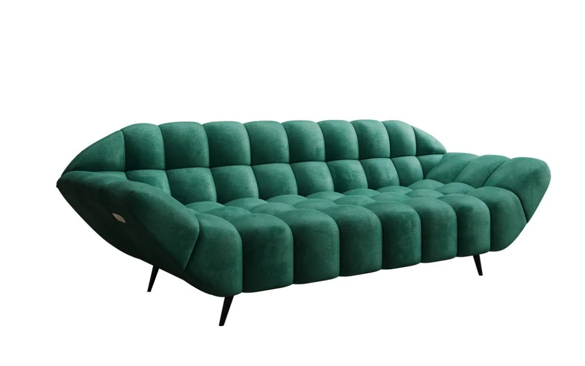Designer 3 Sitzer Sofa Amora in Samt