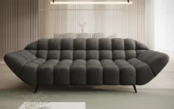 Designer 3 Sitzer Sofa Amora in Samt