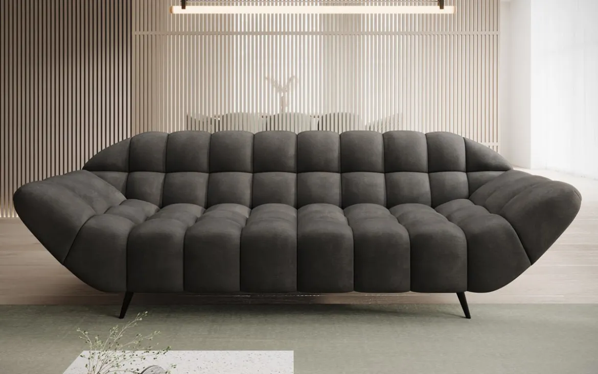 Designer 3 Sitzer Sofa Amora in Samt