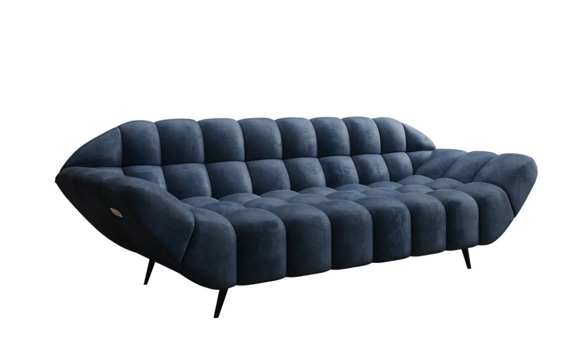 Designer 3 Sitzer Sofa Amora in Samt