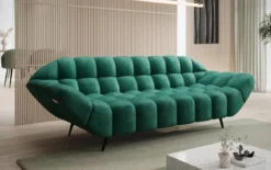 Designer 3 Sitzer Sofa Amora in Samt