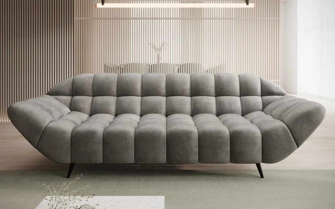 Designer 3 Sitzer Sofa Amora in Samt