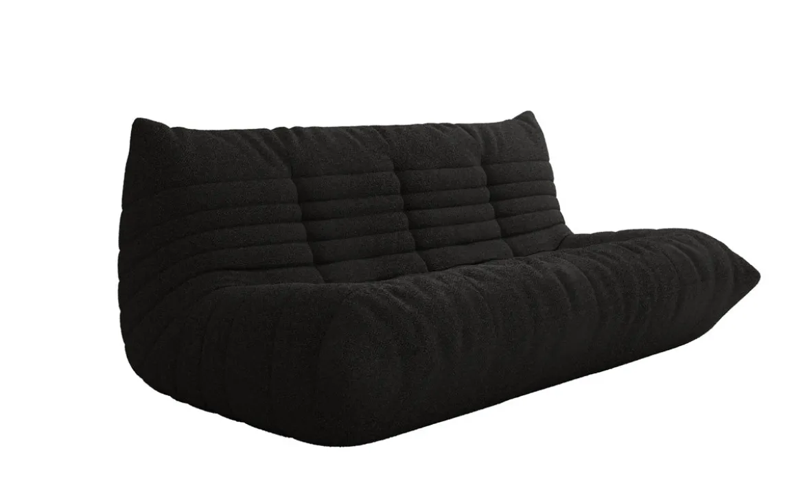 Designer 3 Sitzer Sofa Calmo in Teddy Bouclé