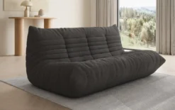 Designer 3 Sitzer Sofa Calmo in Teddy Bouclé