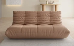 Designer 3 Sitzer Sofa Calmo in Echtleder