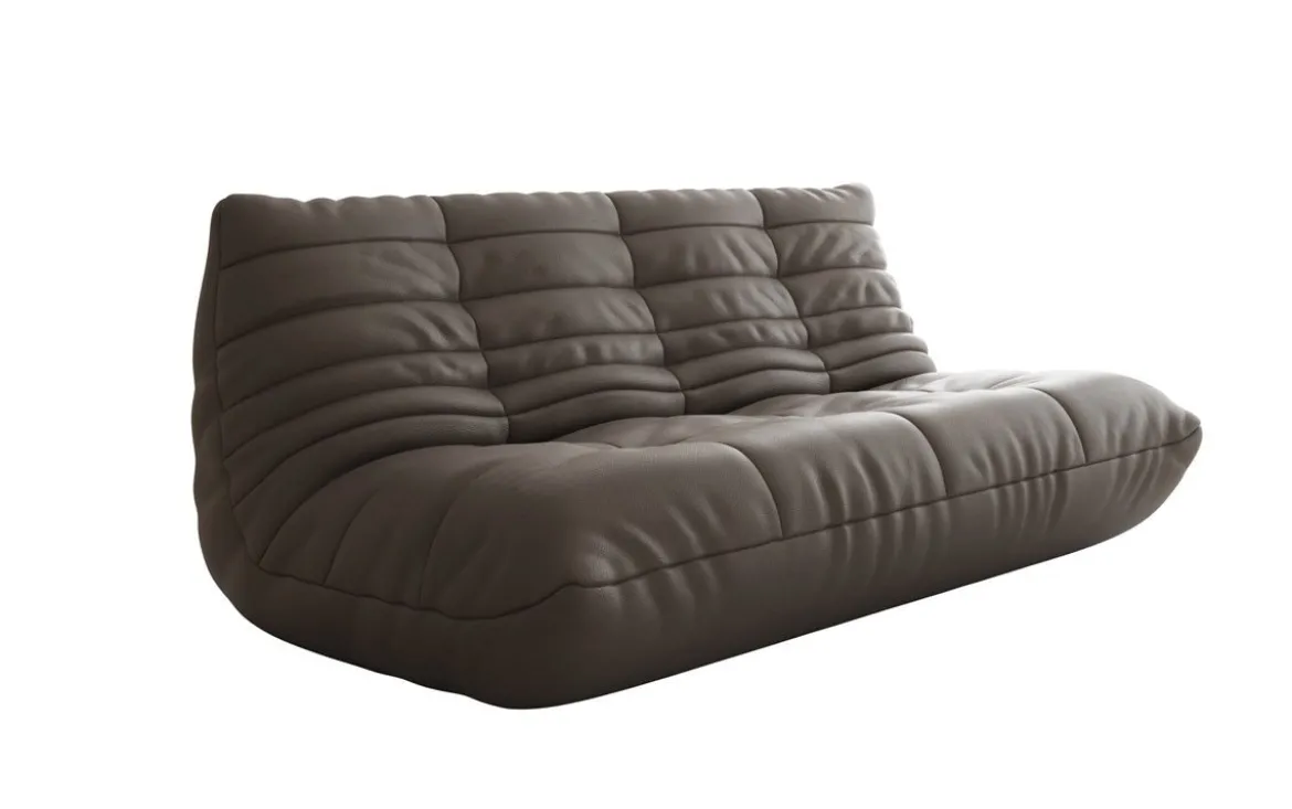 Designer 3 Sitzer Sofa Calmo in Echtleder