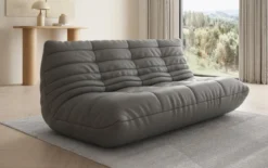 Designer 3 Sitzer Sofa Calmo in Echtleder