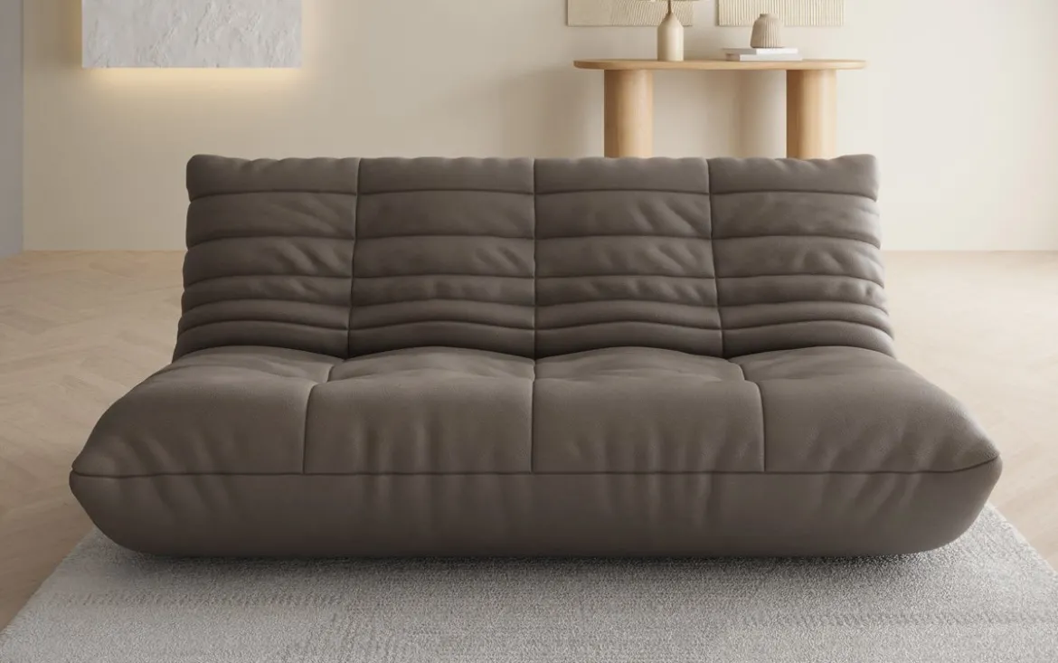 Designer 3 Sitzer Sofa Calmo in Echtleder