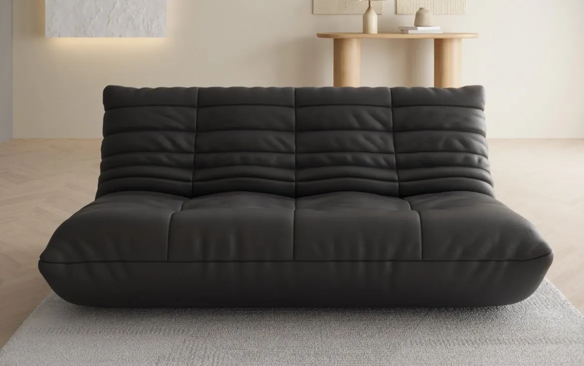 Designer 3 Sitzer Sofa Calmo in Echtleder