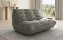 Designer 2 Sitzer Sofa Calmo in Echtleder