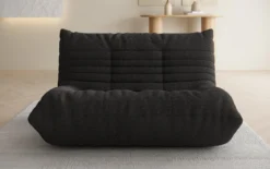 Designer 2 Sitzer Sofa Calmo in Teddy Bouclé