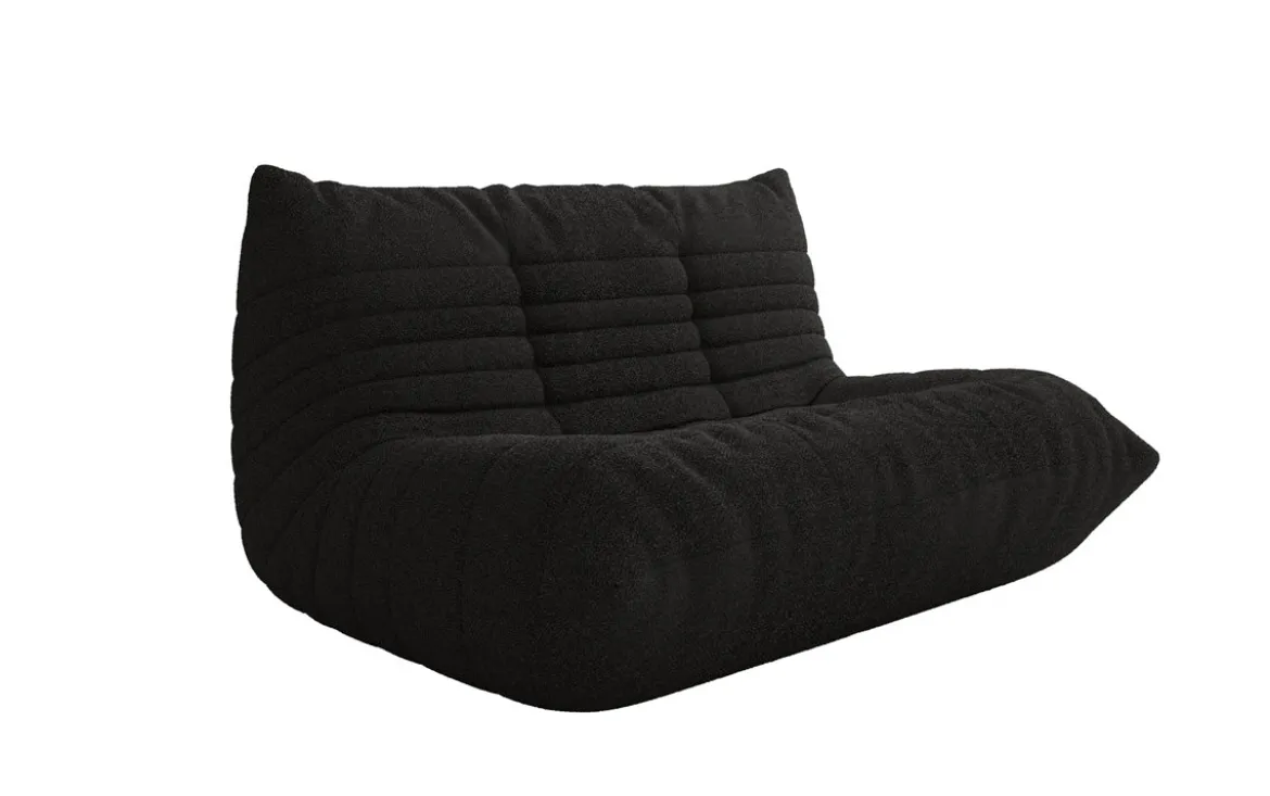 Designer 2 Sitzer Sofa Calmo in Teddy Bouclé