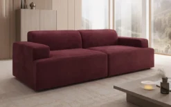 Designer 3 Sitzer Sofa Monza in Samt