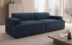 Designer 3 Sitzer Sofa Monza in Samt