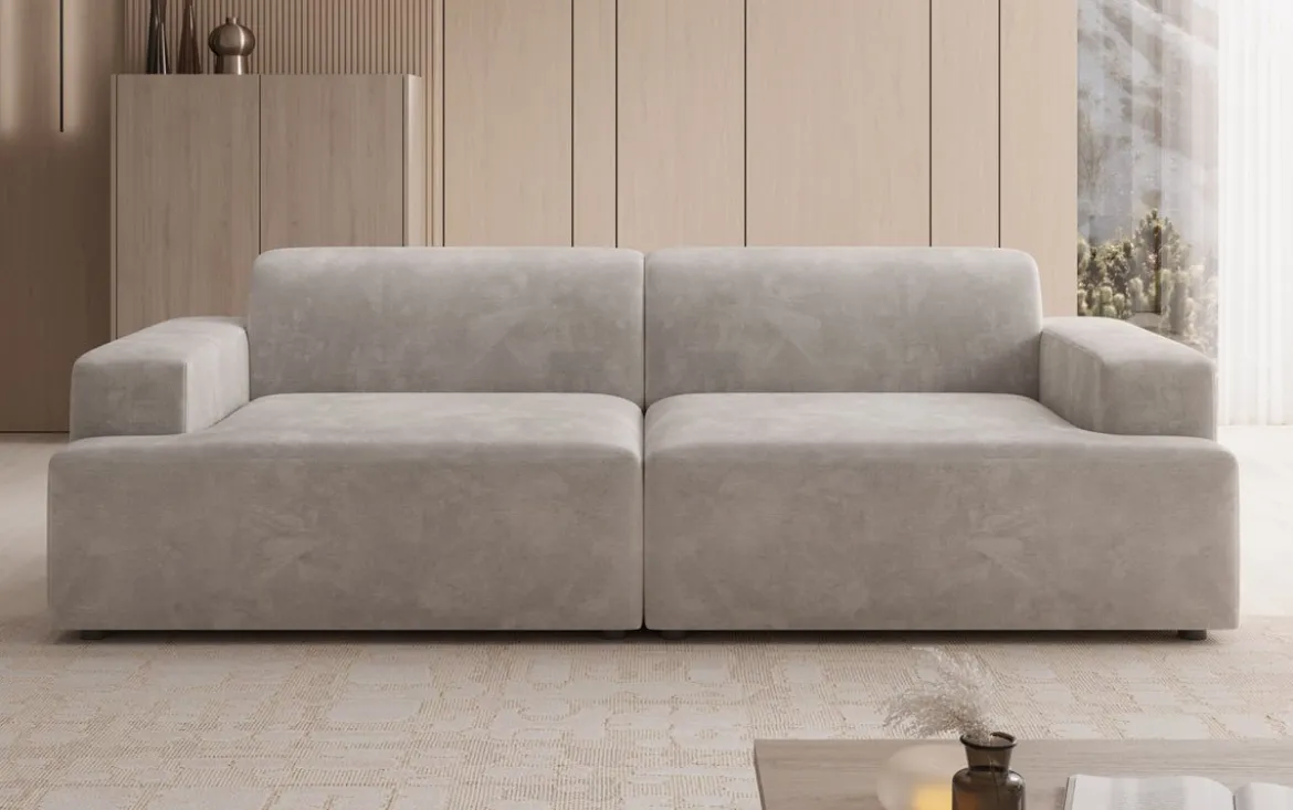 Designer 3 Sitzer Sofa Monza in Samt