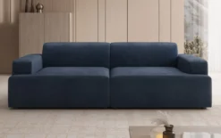 Designer 3 Sitzer Sofa Monza in Samt