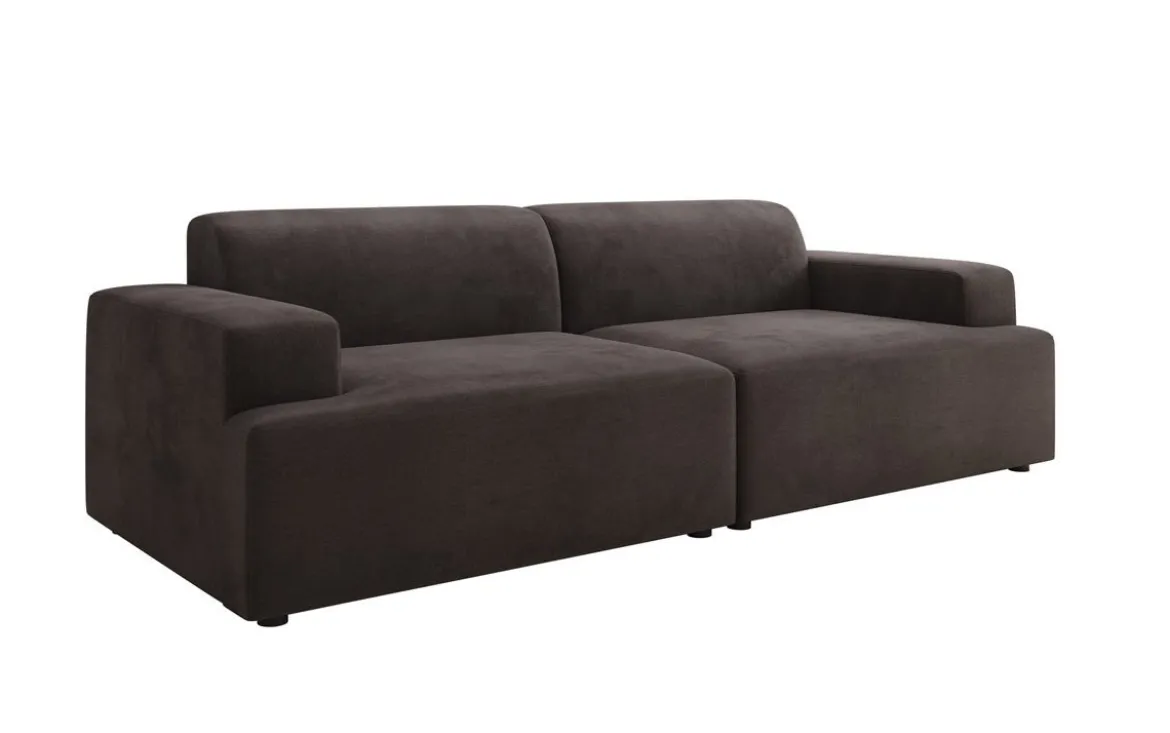 Designer 3 Sitzer Sofa Monza in Samt