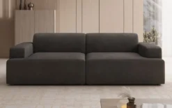 Designer 3 Sitzer Sofa Monza in Samt