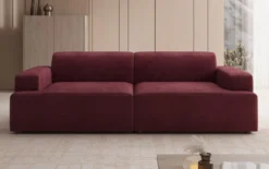 Designer 3 Sitzer Sofa Monza in Samt