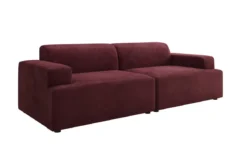 Designer 3 Sitzer Sofa Monza in Samt