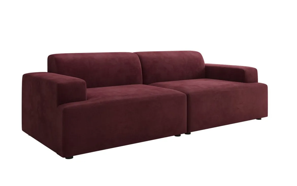 Designer 3 Sitzer Sofa Monza in Samt