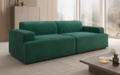 Designer 3 Sitzer Sofa Monza in Samt