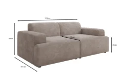 Designer 2 Sitzer Sofa Monza in Cord